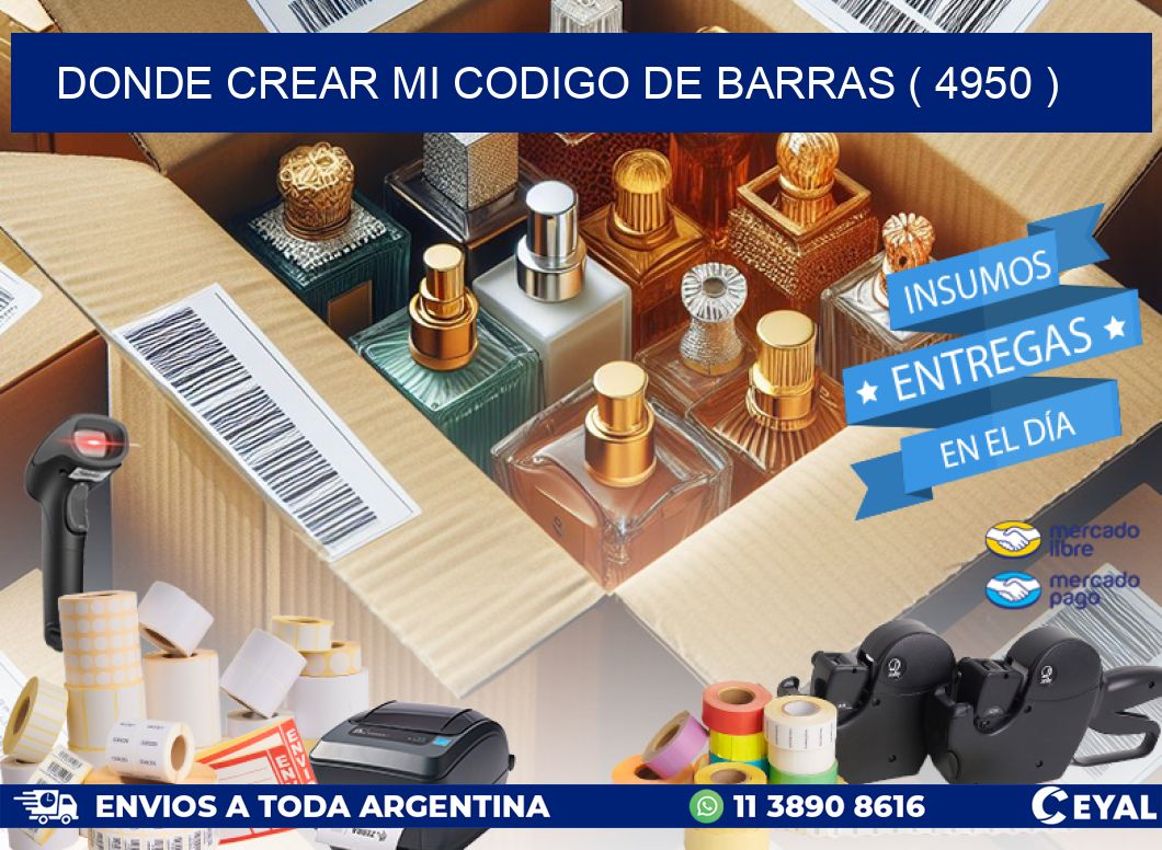 DONDE CREAR MI CODIGO DE BARRAS ( 4950 )