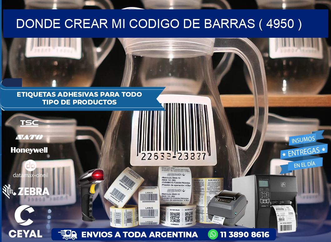 DONDE CREAR MI CODIGO DE BARRAS ( 4950 )