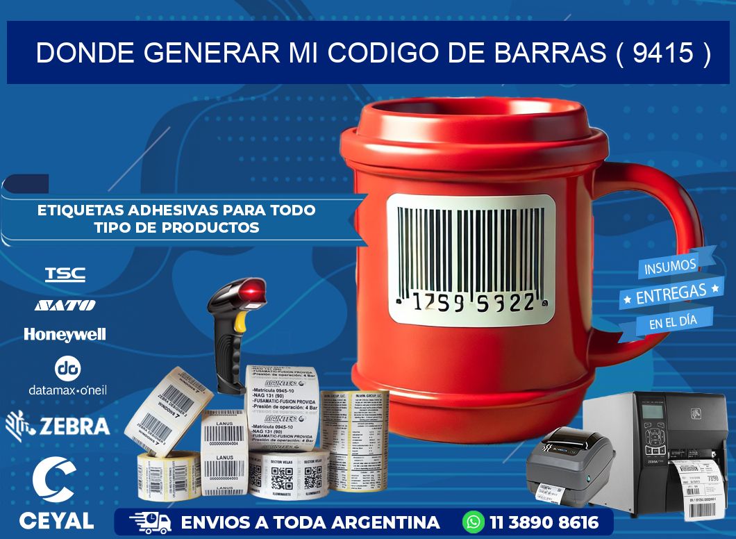 DONDE GENERAR MI CODIGO DE BARRAS ( 9415 )