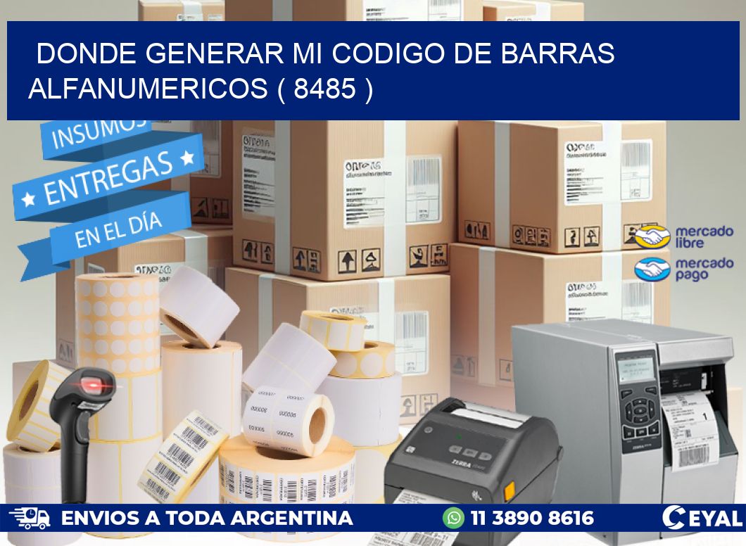 DONDE GENERAR MI CODIGO DE BARRAS ALFANUMERICOS ( 8485 )