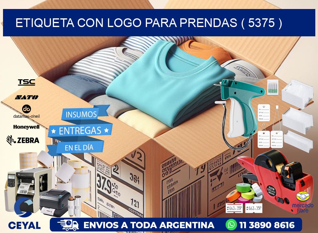 ETIQUETA CON LOGO PARA PRENDAS ( 5375 )