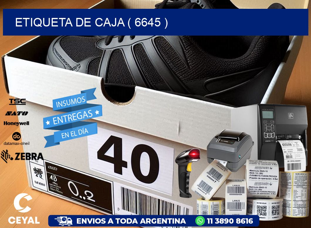 ETIQUETA DE CAJA ( 6645 )