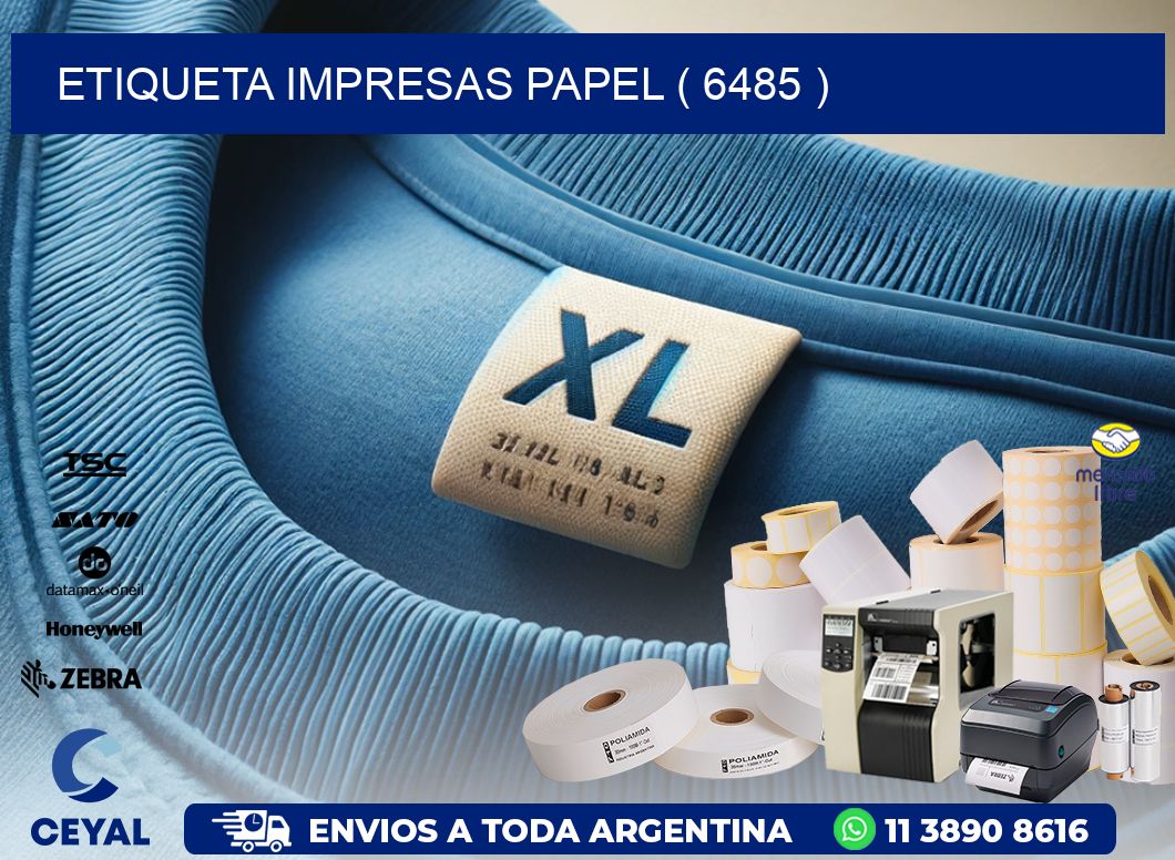 ETIQUETA IMPRESAS PAPEL ( 6485 )