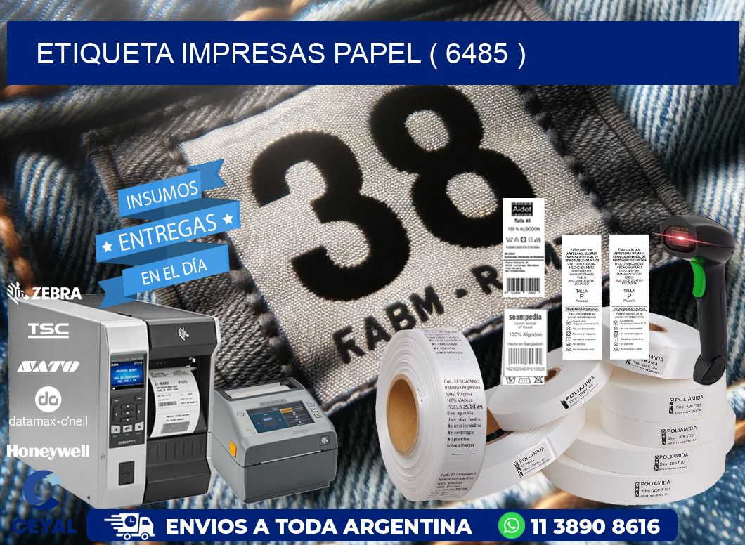 ETIQUETA IMPRESAS PAPEL ( 6485 )