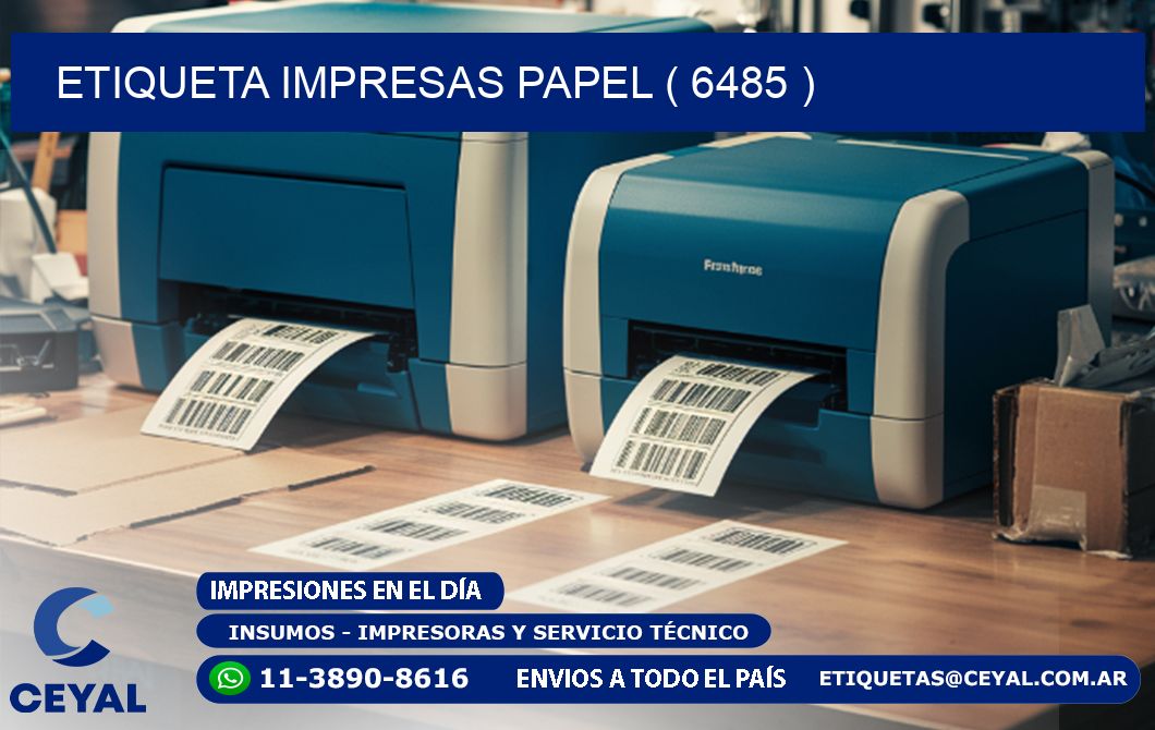 ETIQUETA IMPRESAS PAPEL ( 6485 )