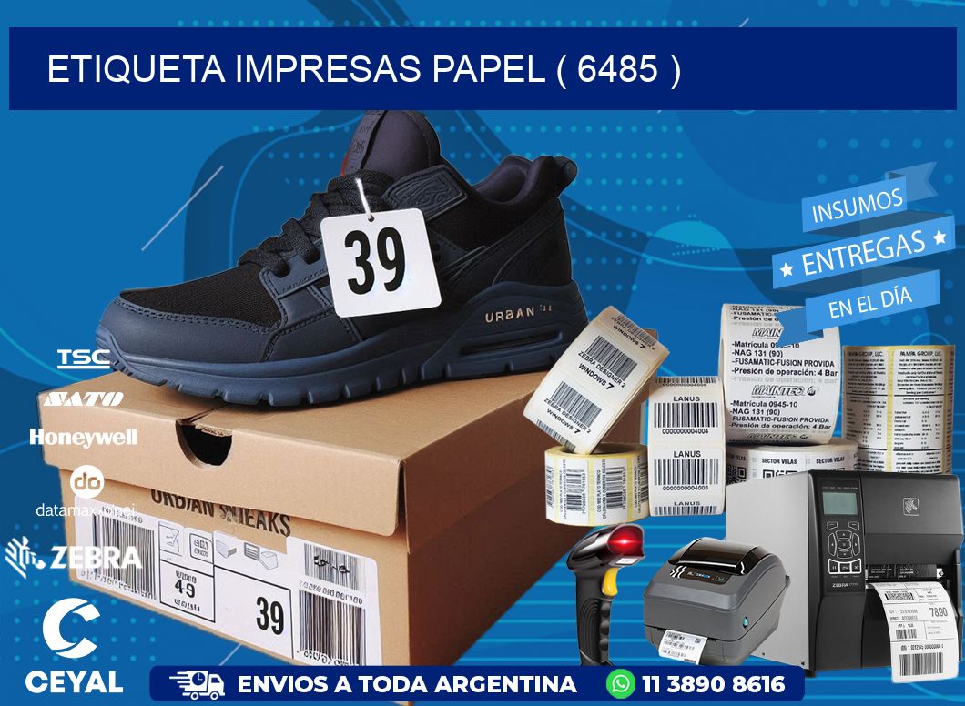 ETIQUETA IMPRESAS PAPEL ( 6485 )