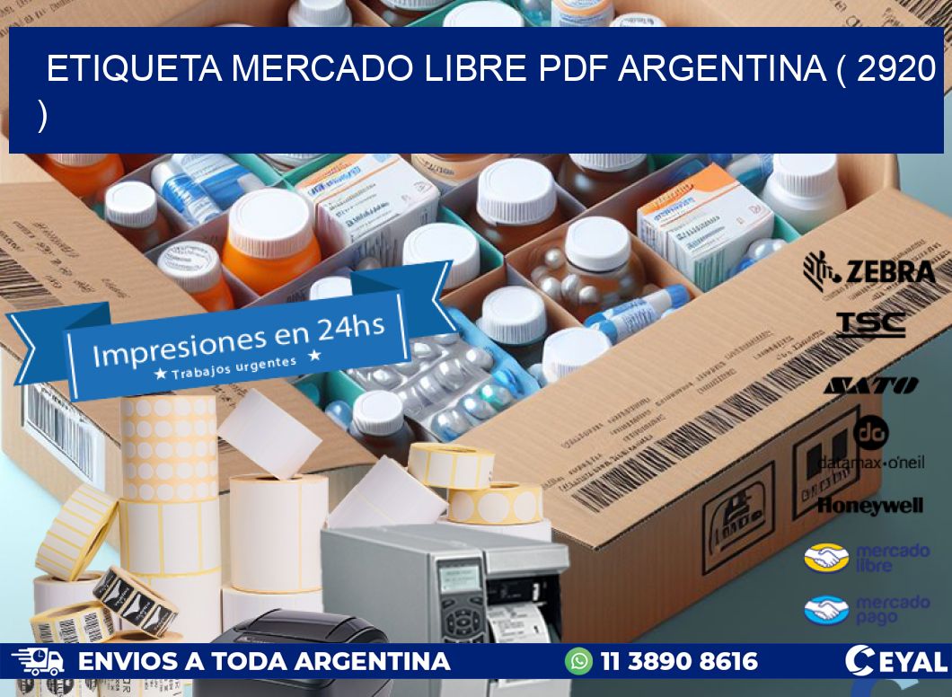 ETIQUETA MERCADO LIBRE PDF ARGENTINA ( 2920 )