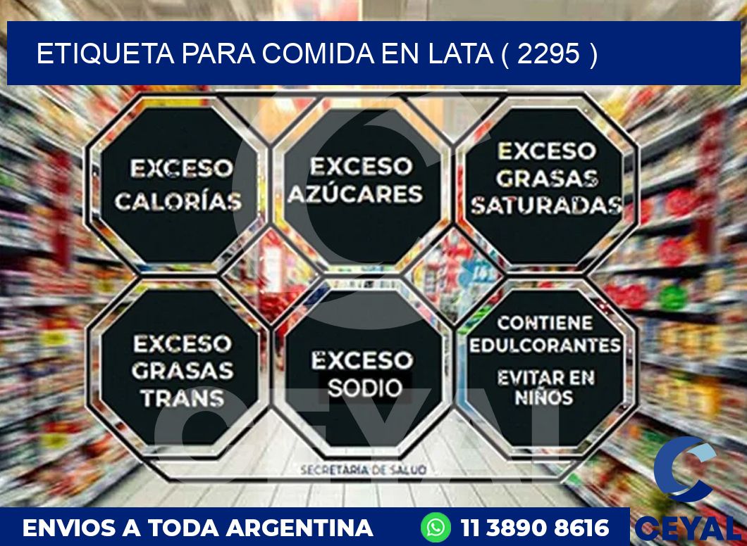 ETIQUETA PARA COMIDA EN LATA ( 2295 )