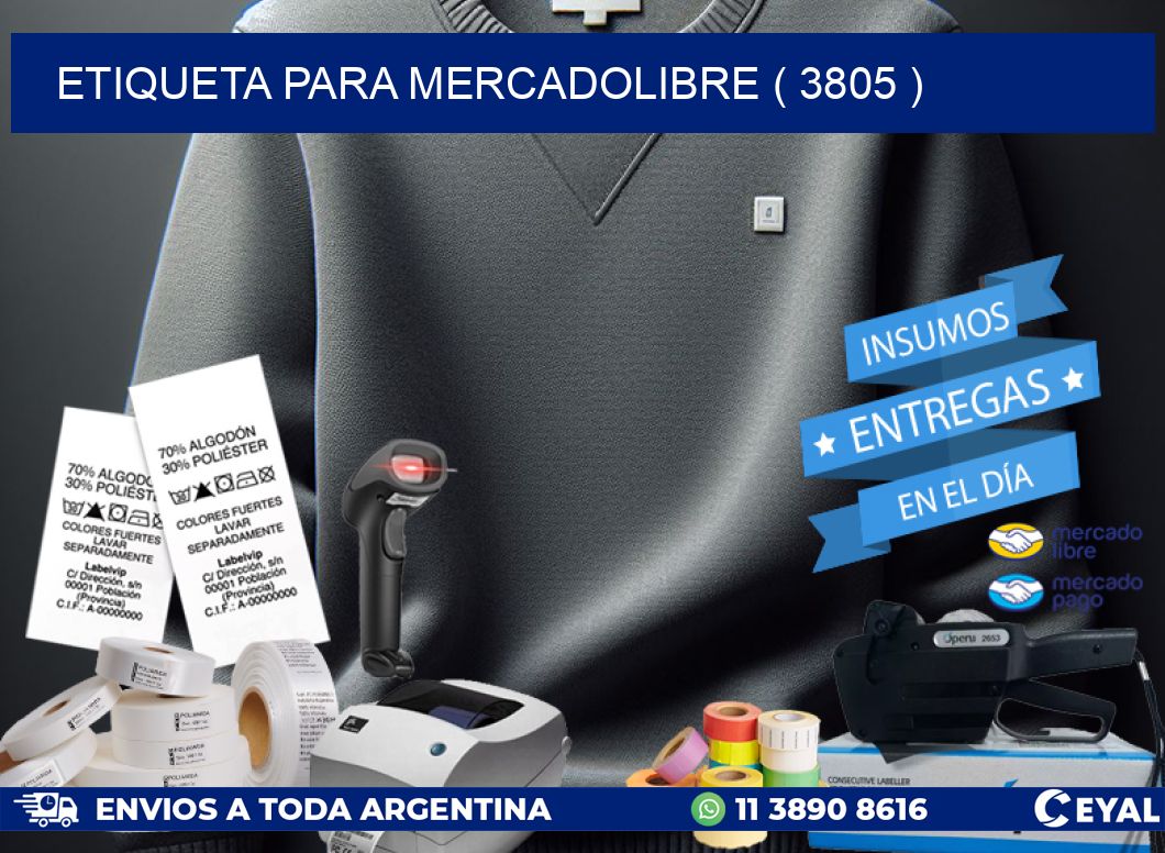 ETIQUETA PARA MERCADOLIBRE ( 3805 )