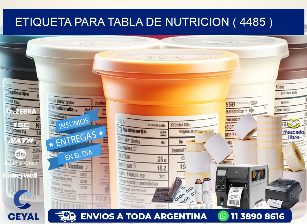 ETIQUETA PARA TABLA DE NUTRICION ( 4485 )