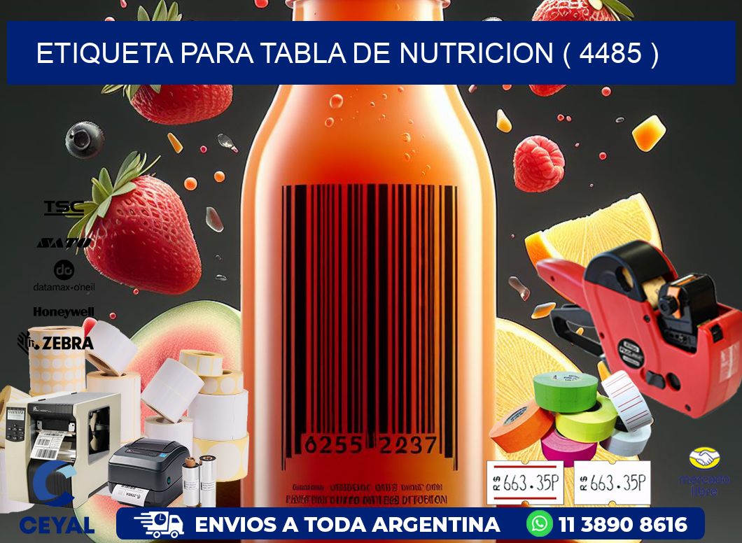 ETIQUETA PARA TABLA DE NUTRICION ( 4485 )