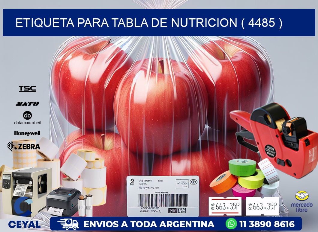 ETIQUETA PARA TABLA DE NUTRICION ( 4485 )