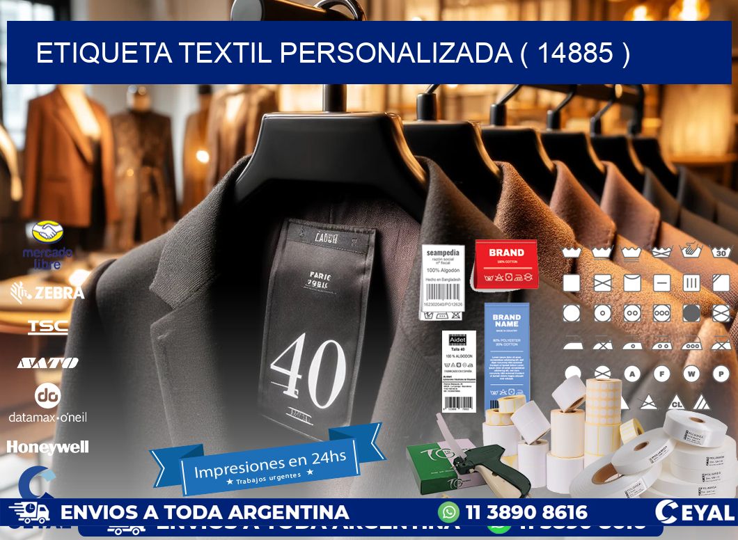 ETIQUETA TEXTIL PERSONALIZADA ( 14885 )