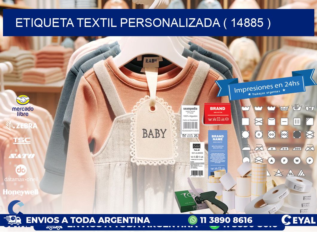 ETIQUETA TEXTIL PERSONALIZADA ( 14885 )