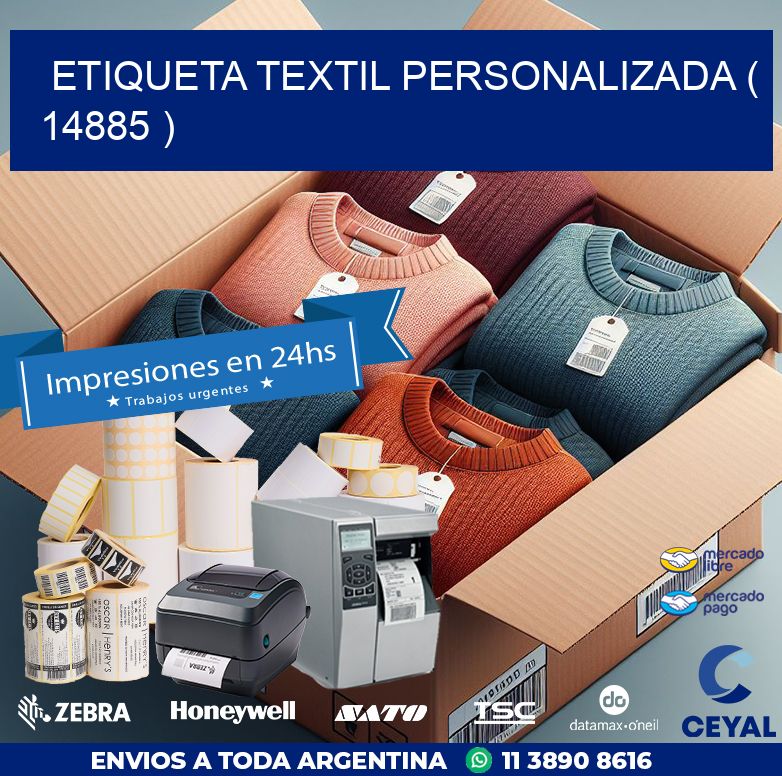 ETIQUETA TEXTIL PERSONALIZADA ( 14885 )