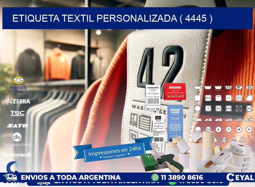 ETIQUETA TEXTIL PERSONALIZADA ( 4445 )