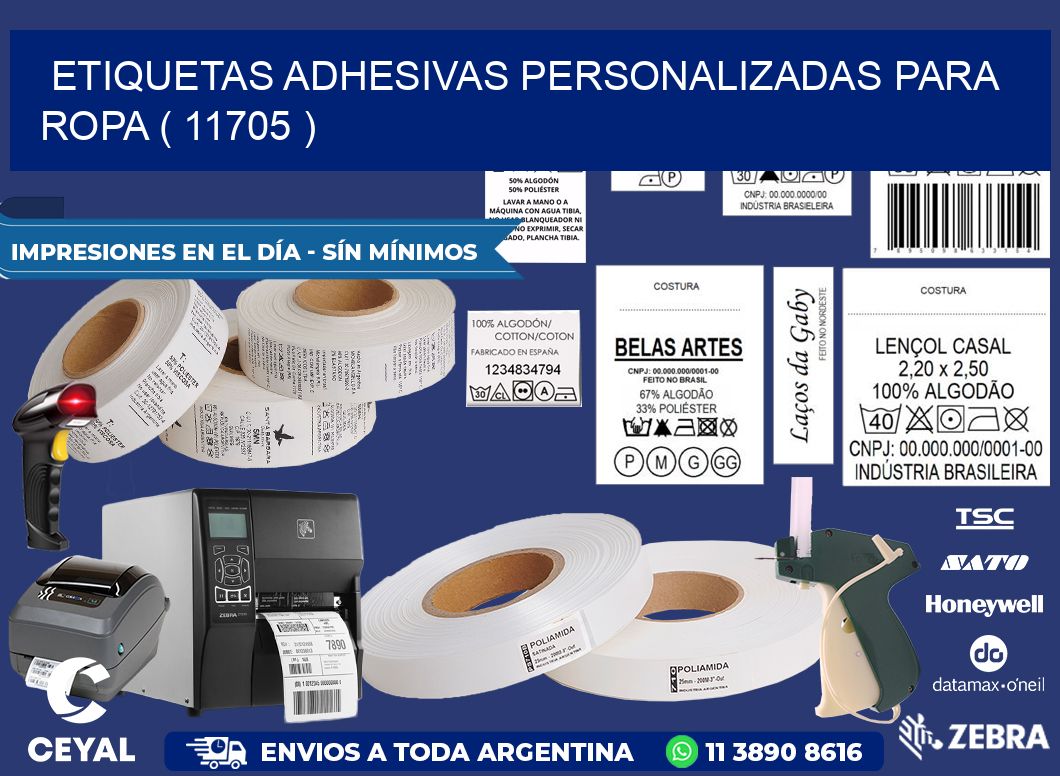 ETIQUETAS ADHESIVAS PERSONALIZADAS PARA ROPA ( 11705 )