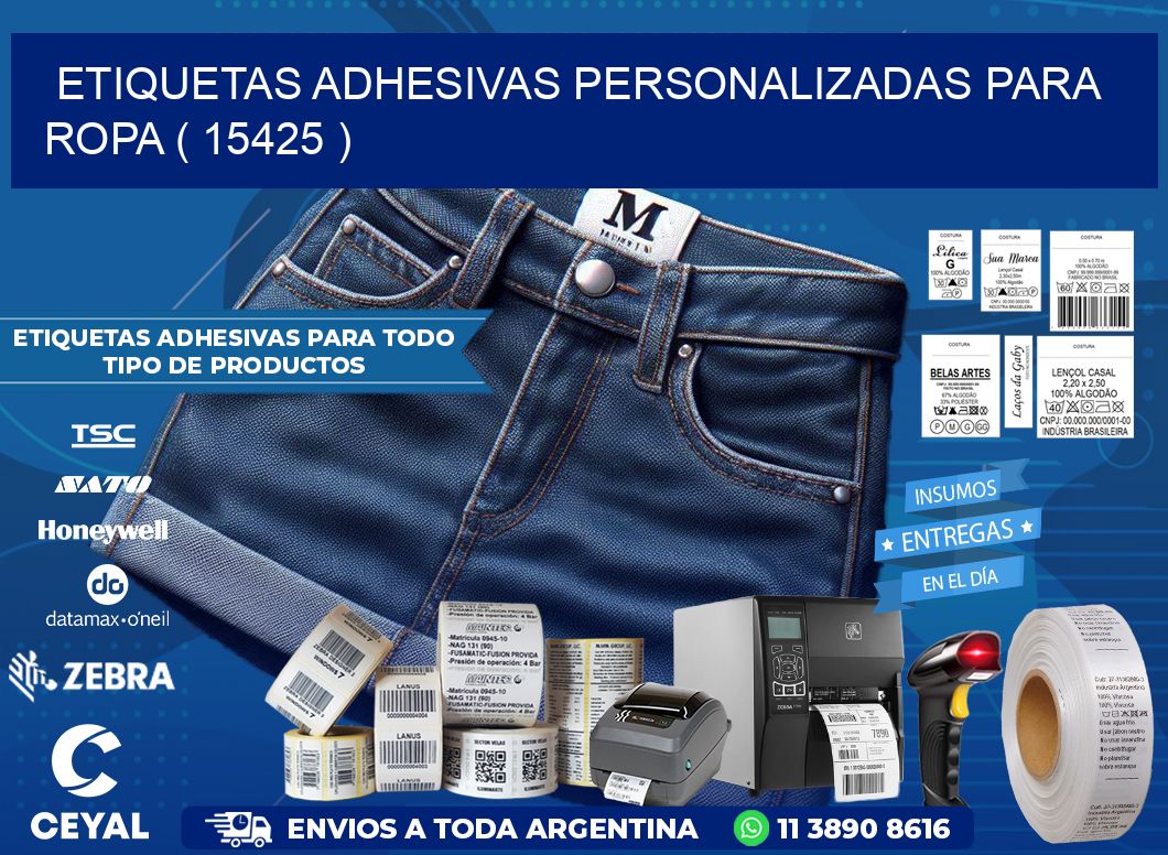 ETIQUETAS ADHESIVAS PERSONALIZADAS PARA ROPA ( 15425 )