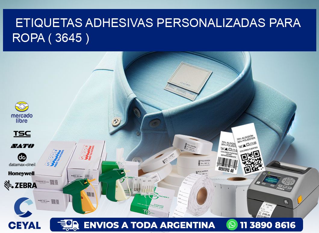 ETIQUETAS ADHESIVAS PERSONALIZADAS PARA ROPA ( 3645 )