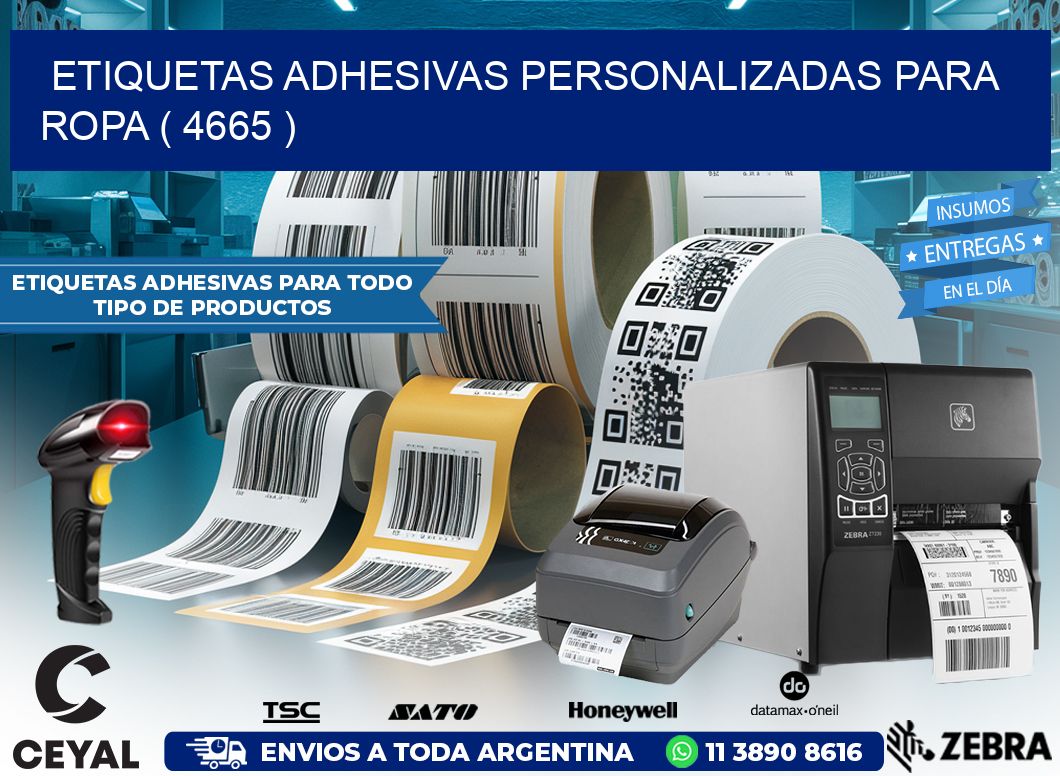 ETIQUETAS ADHESIVAS PERSONALIZADAS PARA ROPA ( 4665 )