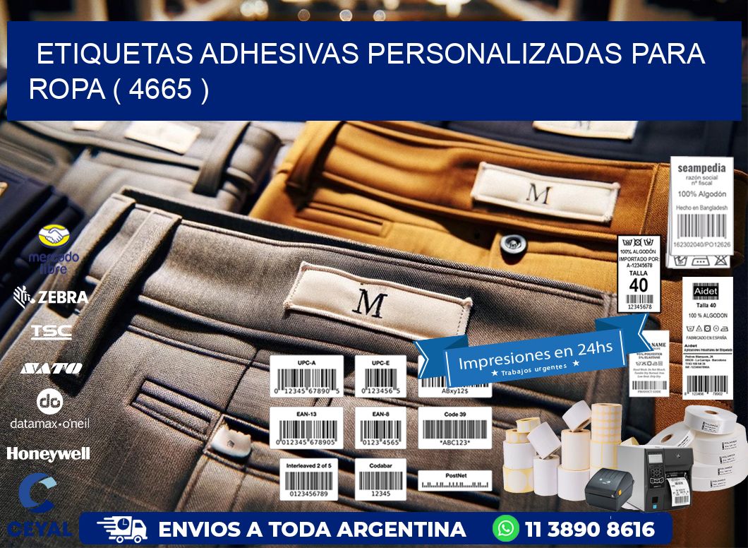 ETIQUETAS ADHESIVAS PERSONALIZADAS PARA ROPA ( 4665 )