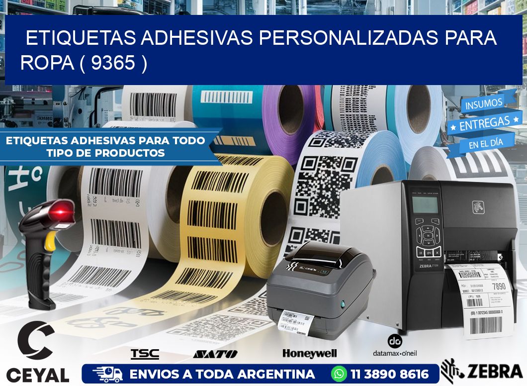 ETIQUETAS ADHESIVAS PERSONALIZADAS PARA ROPA ( 9365 )