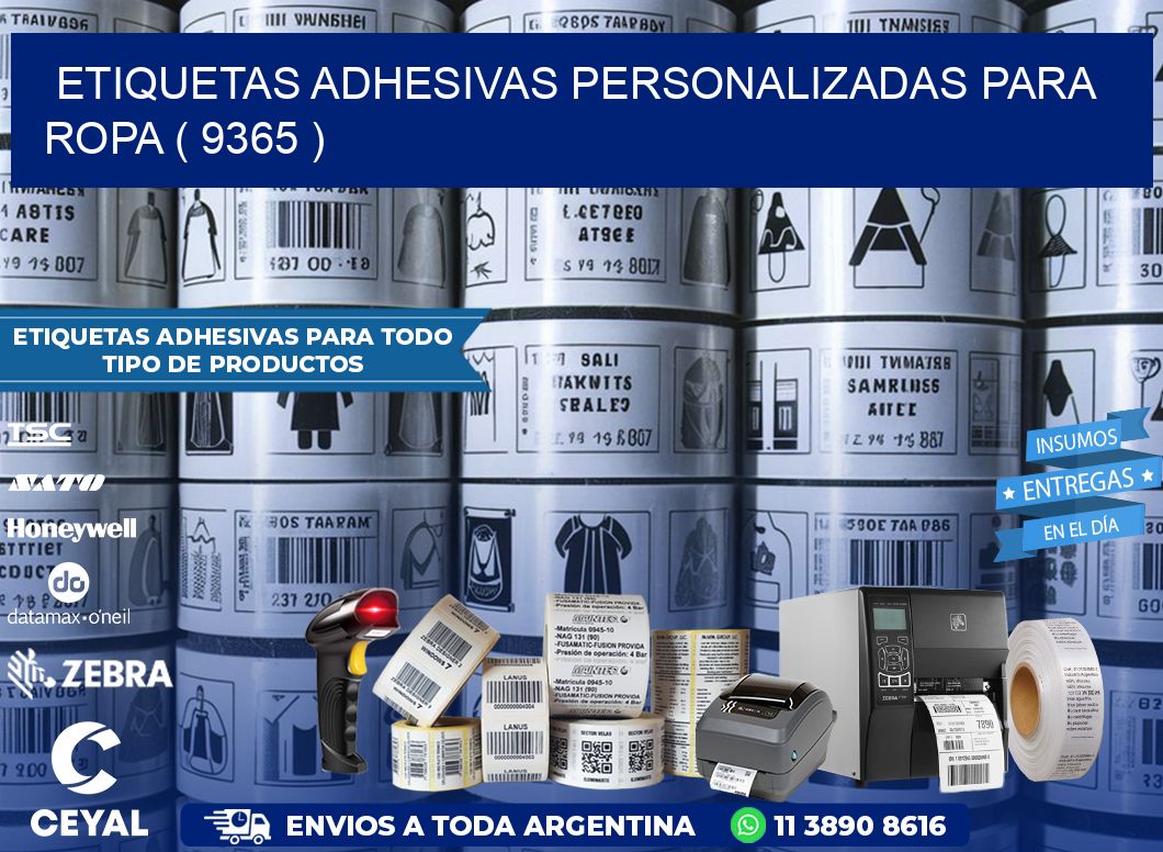 ETIQUETAS ADHESIVAS PERSONALIZADAS PARA ROPA ( 9365 )