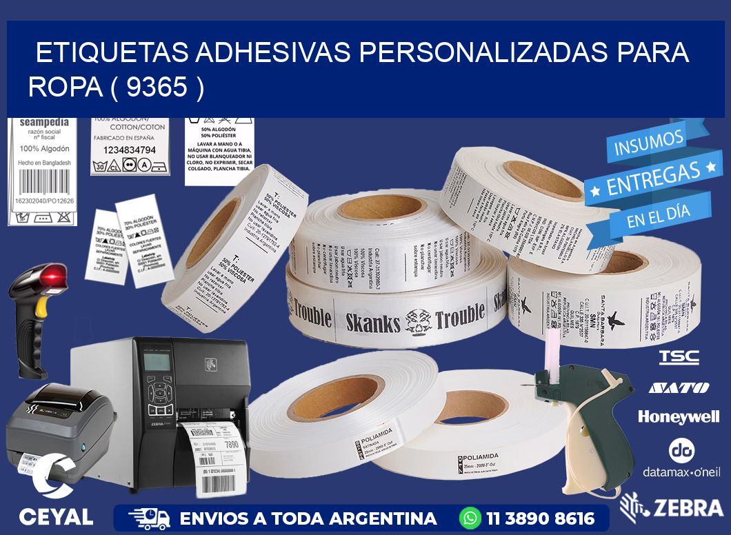 ETIQUETAS ADHESIVAS PERSONALIZADAS PARA ROPA ( 9365 )