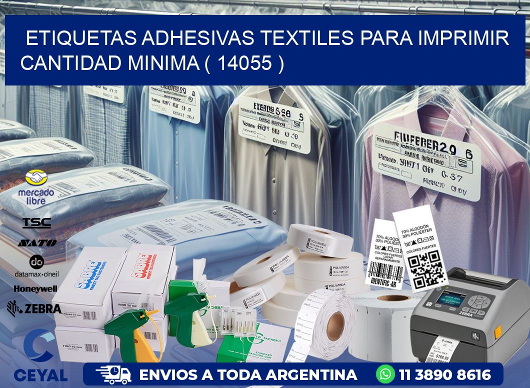 ETIQUETAS ADHESIVAS TEXTILES PARA IMPRIMIR CANTIDAD MINIMA ( 14055 )