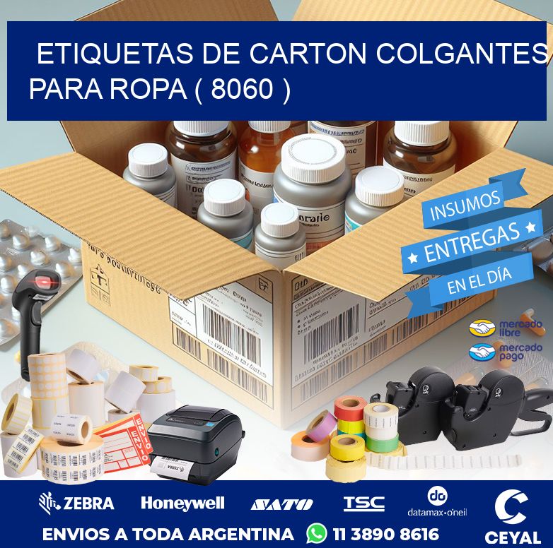 ETIQUETAS DE CARTON COLGANTES PARA ROPA ( 8060 )