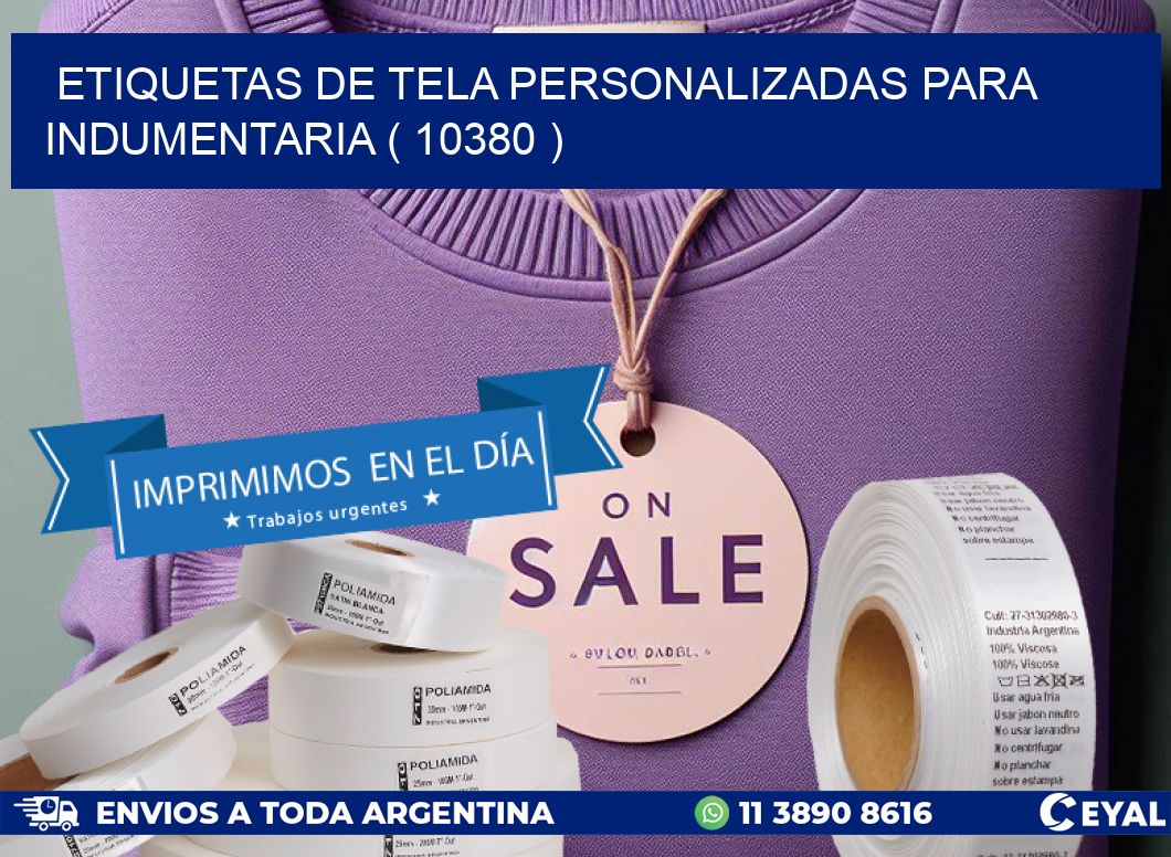 ETIQUETAS DE TELA PERSONALIZADAS PARA INDUMENTARIA ( 10380 )