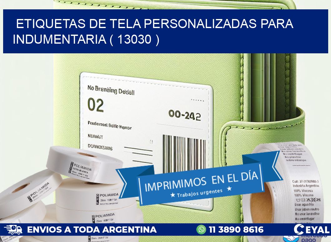 ETIQUETAS DE TELA PERSONALIZADAS PARA INDUMENTARIA ( 13030 )