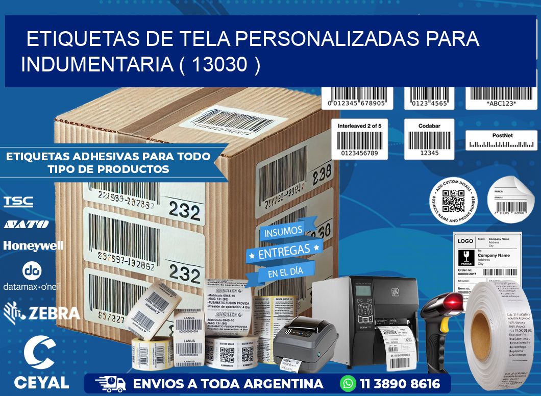 ETIQUETAS DE TELA PERSONALIZADAS PARA INDUMENTARIA ( 13030 )