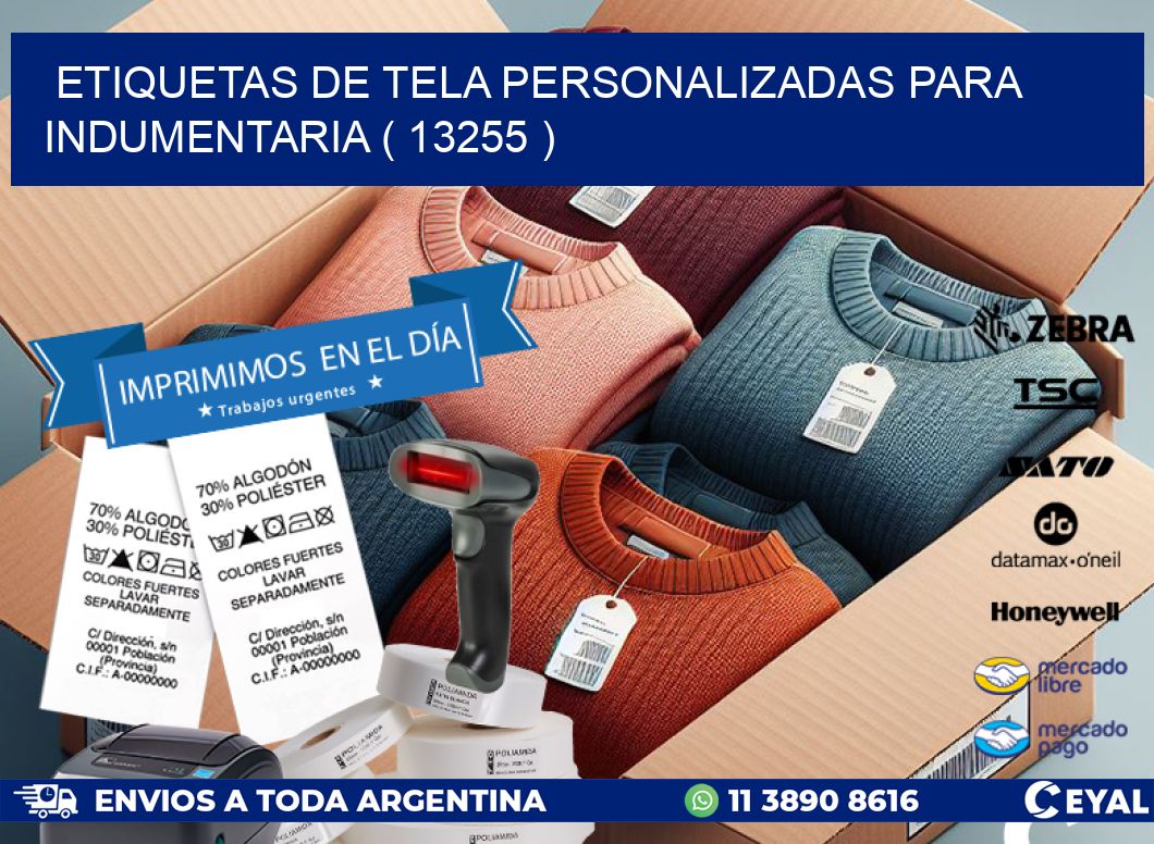 ETIQUETAS DE TELA PERSONALIZADAS PARA INDUMENTARIA ( 13255 )