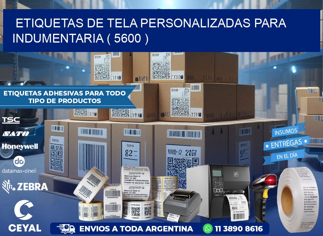 ETIQUETAS DE TELA PERSONALIZADAS PARA INDUMENTARIA ( 5600 )