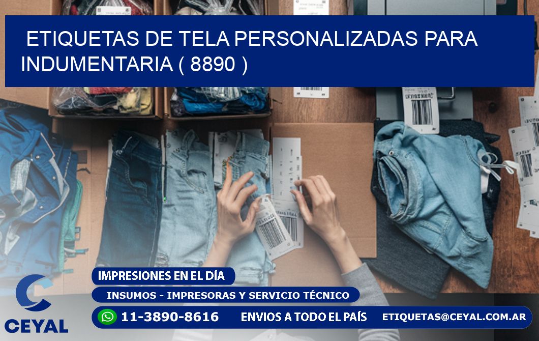 ETIQUETAS DE TELA PERSONALIZADAS PARA INDUMENTARIA ( 8890 )