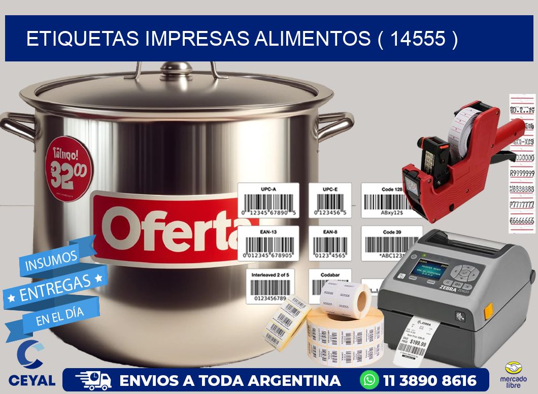 ETIQUETAS IMPRESAS ALIMENTOS ( 14555 )