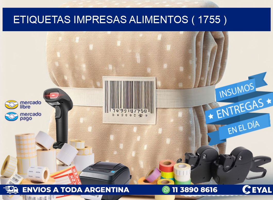 ETIQUETAS IMPRESAS ALIMENTOS ( 1755 )