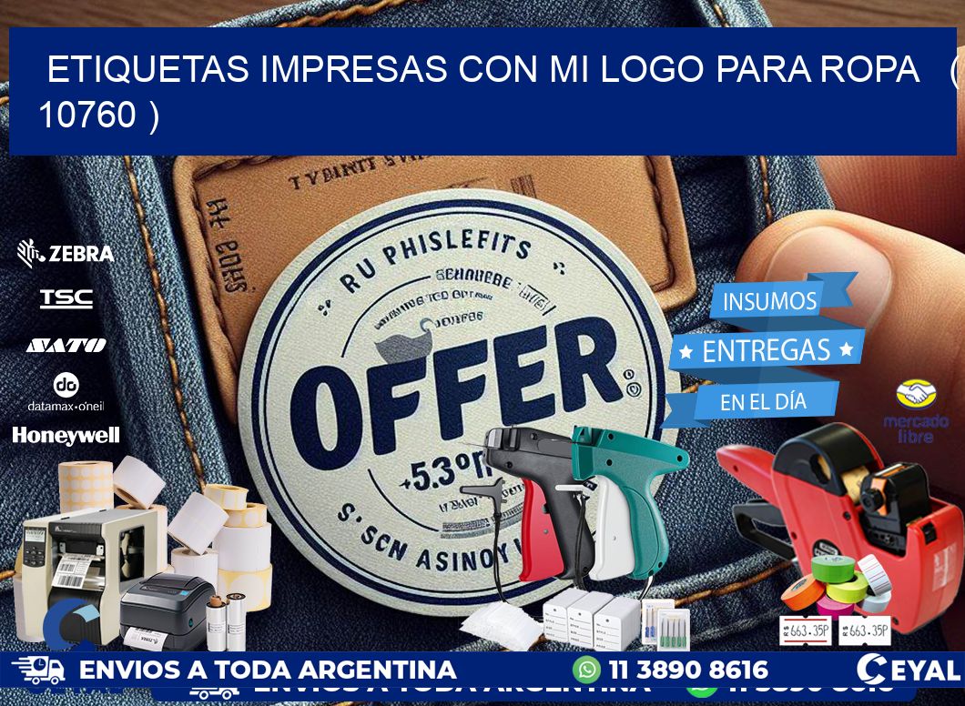 ETIQUETAS IMPRESAS CON MI LOGO PARA ROPA   ( 10760 )