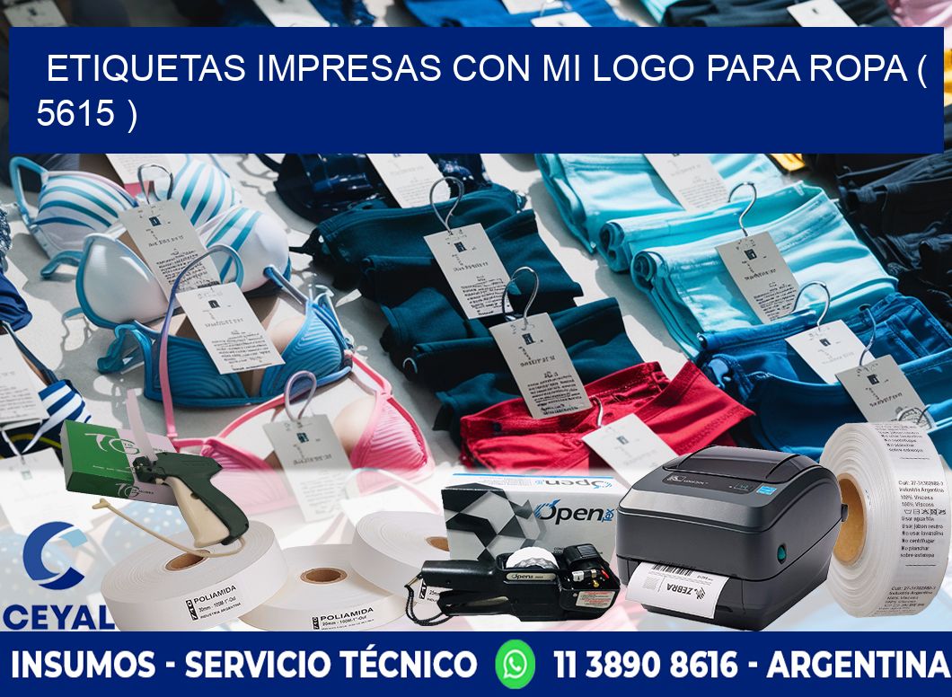 ETIQUETAS IMPRESAS CON MI LOGO PARA ROPA ( 5615 )