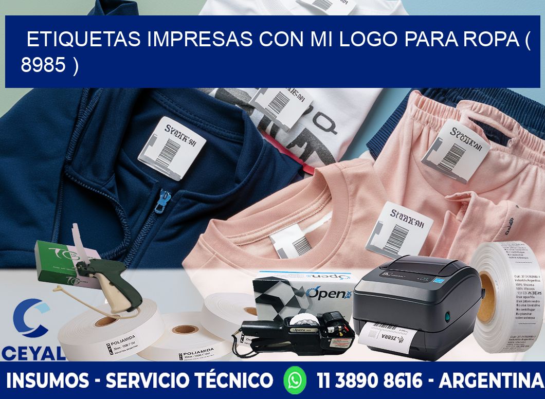 ETIQUETAS IMPRESAS CON MI LOGO PARA ROPA ( 8985 )