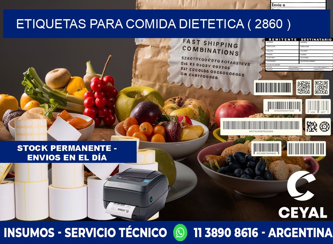 ETIQUETAS PARA COMIDA DIETETICA ( 2860 )