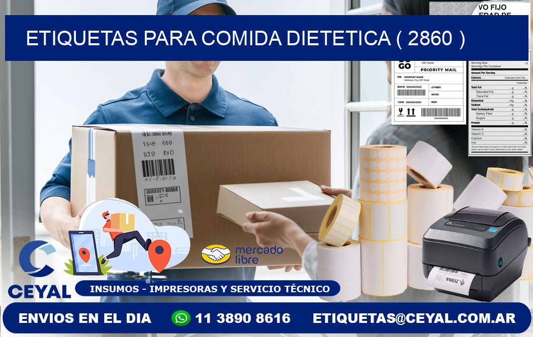 ETIQUETAS PARA COMIDA DIETETICA ( 2860 )