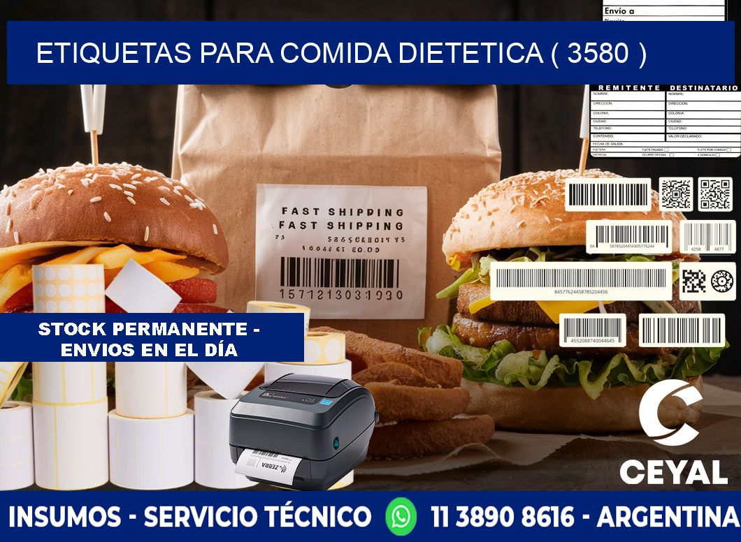 ETIQUETAS PARA COMIDA DIETETICA ( 3580 )