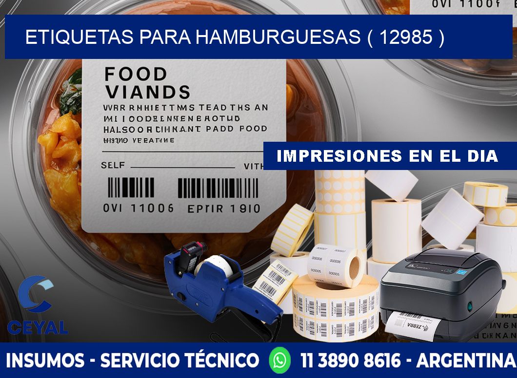 ETIQUETAS PARA HAMBURGUESAS ( 12985 )