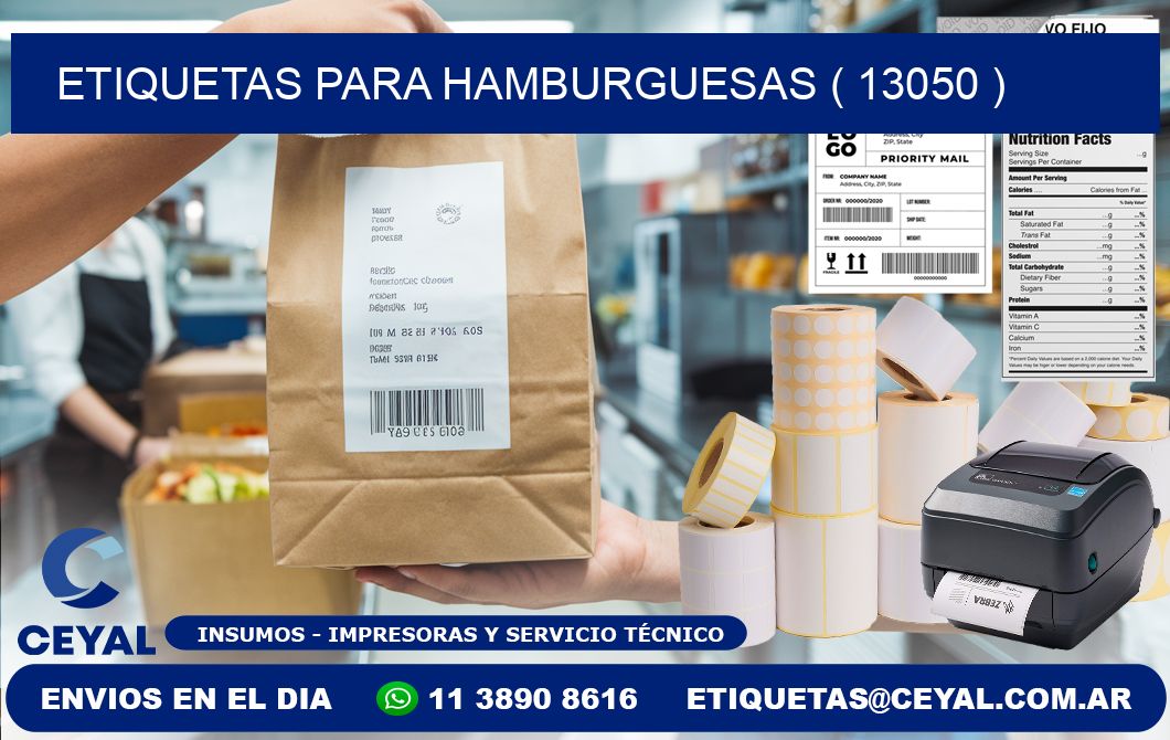 ETIQUETAS PARA HAMBURGUESAS ( 13050 )