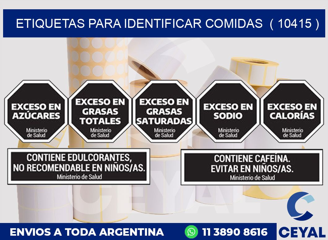 ETIQUETAS PARA IDENTIFICAR COMIDAS  ( 10415 )