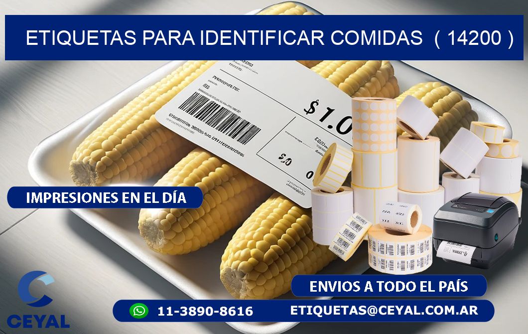 ETIQUETAS PARA IDENTIFICAR COMIDAS  ( 14200 )