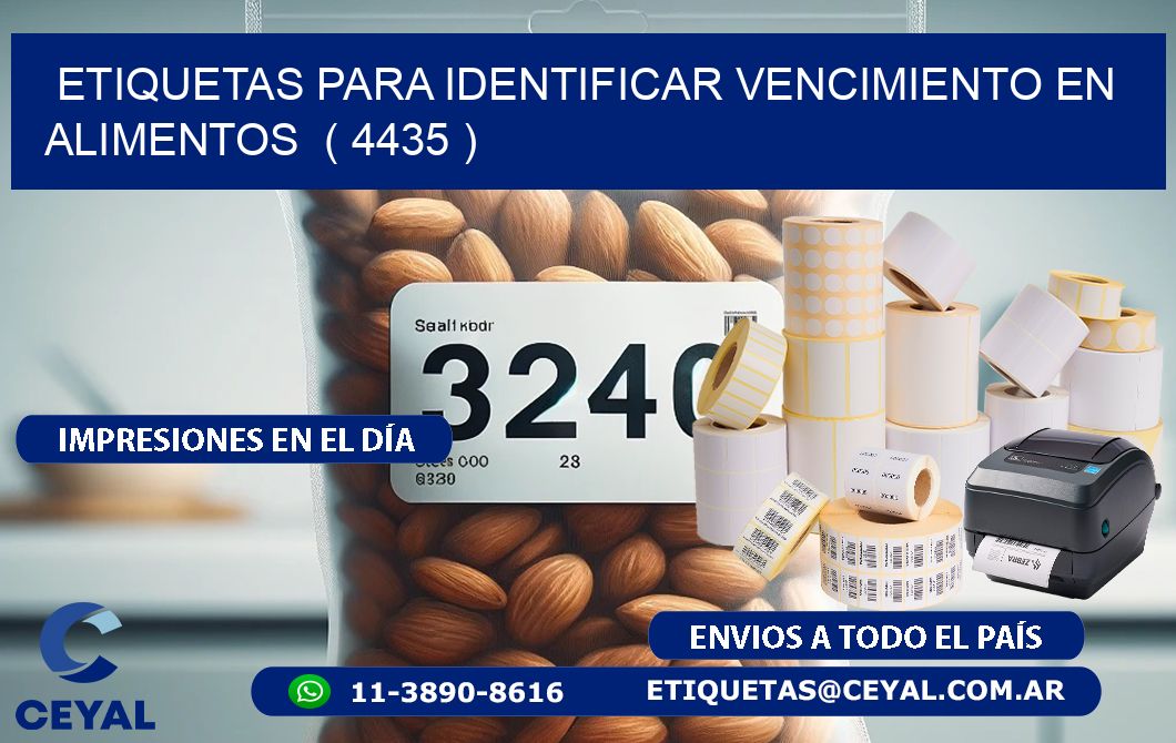 ETIQUETAS PARA IDENTIFICAR VENCIMIENTO EN ALIMENTOS  ( 4435 )