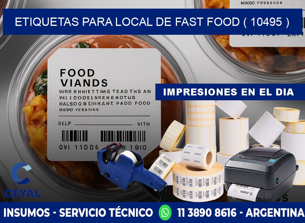 ETIQUETAS PARA LOCAL DE FAST FOOD ( 10495 )